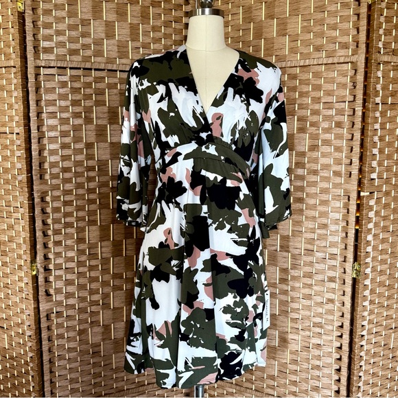 NWT Veronica M Sonora kimono sleeve dress L - Picture 2 of 13